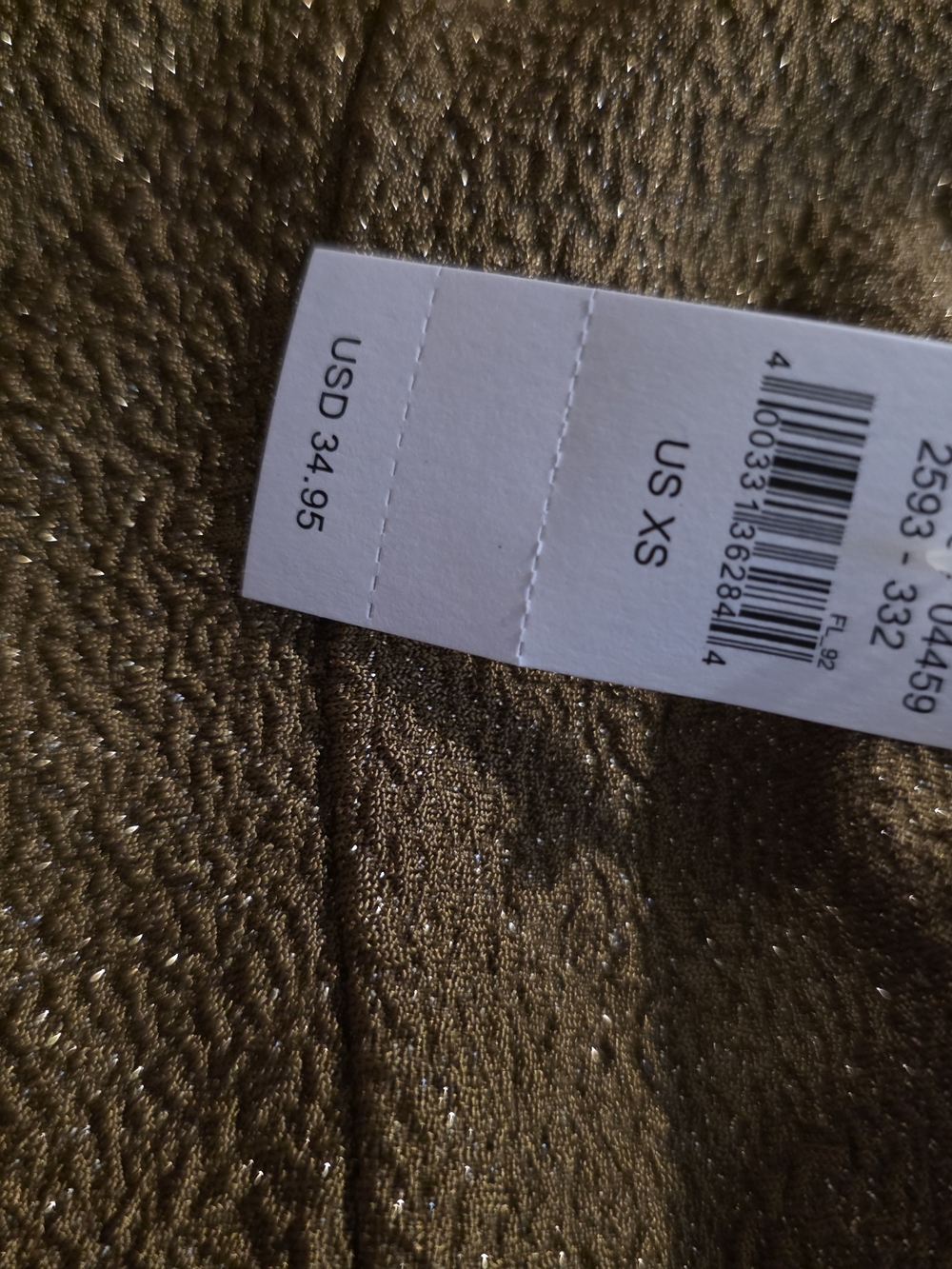 aerie High-Waist Textured Bikini Bottoms in GOLD - Picture 2 of 2